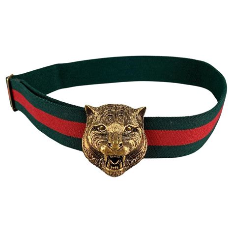 gucci feline belt cheap|pre owned gucci belt.